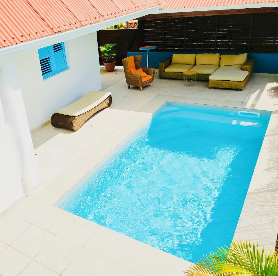 Location Maison Bleue Avec Piscine Privative Au Carbet Martinique Ле-Карбе Екстер'єр фото